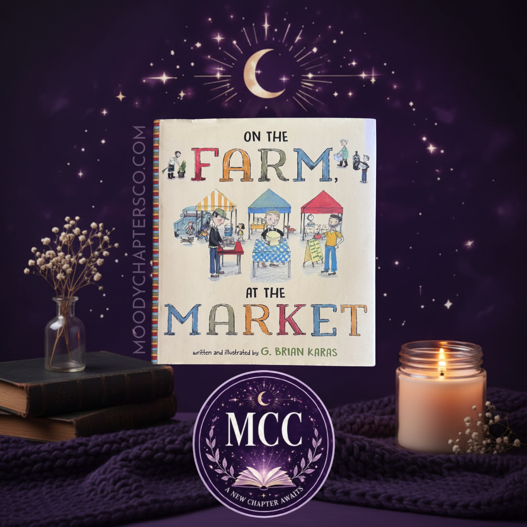 On the Farm, at the Market front cover by G. Brian Karas, Hardcover