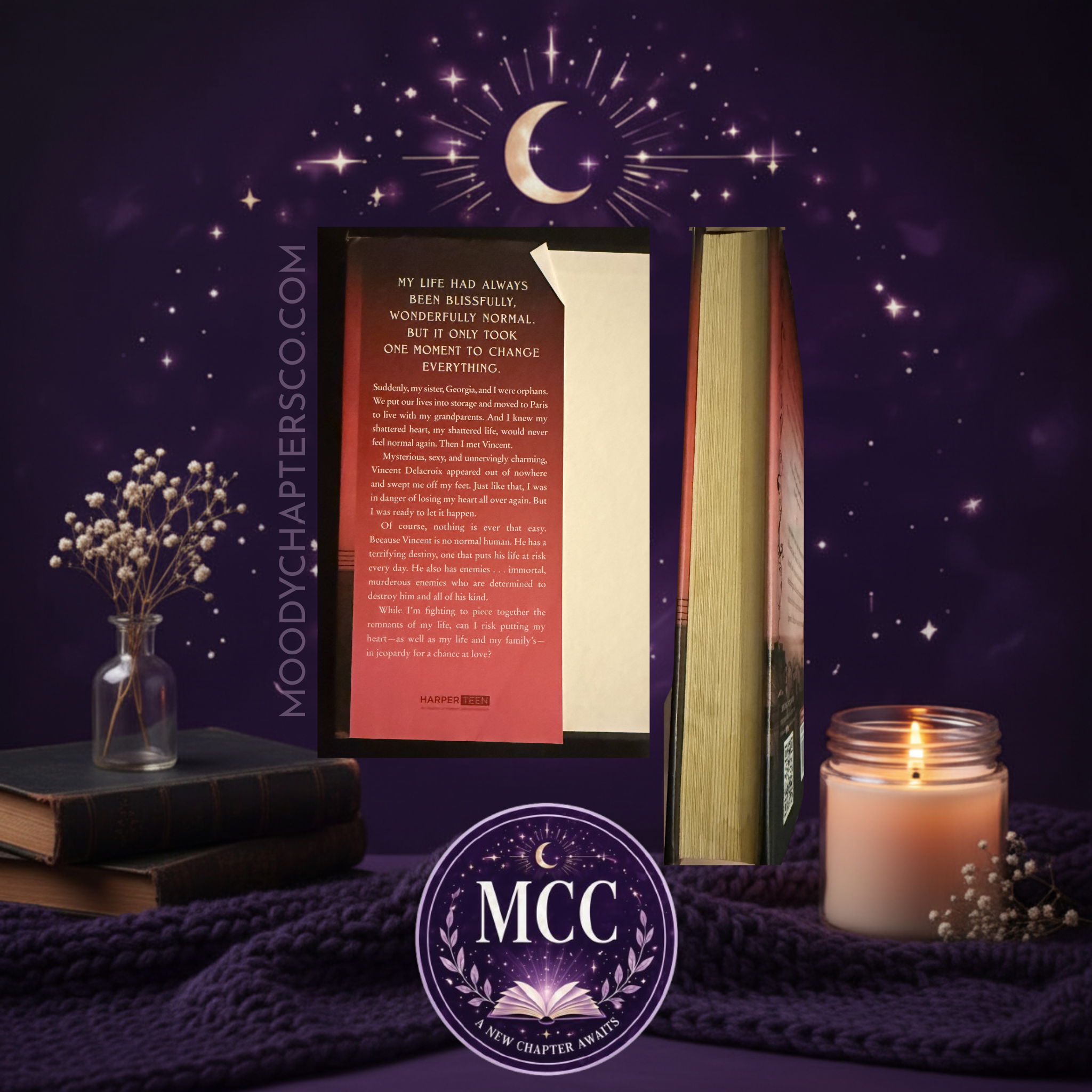 Die for Me by Amy Plum hardcover interior pages condition detail, MoodyChaptersCo