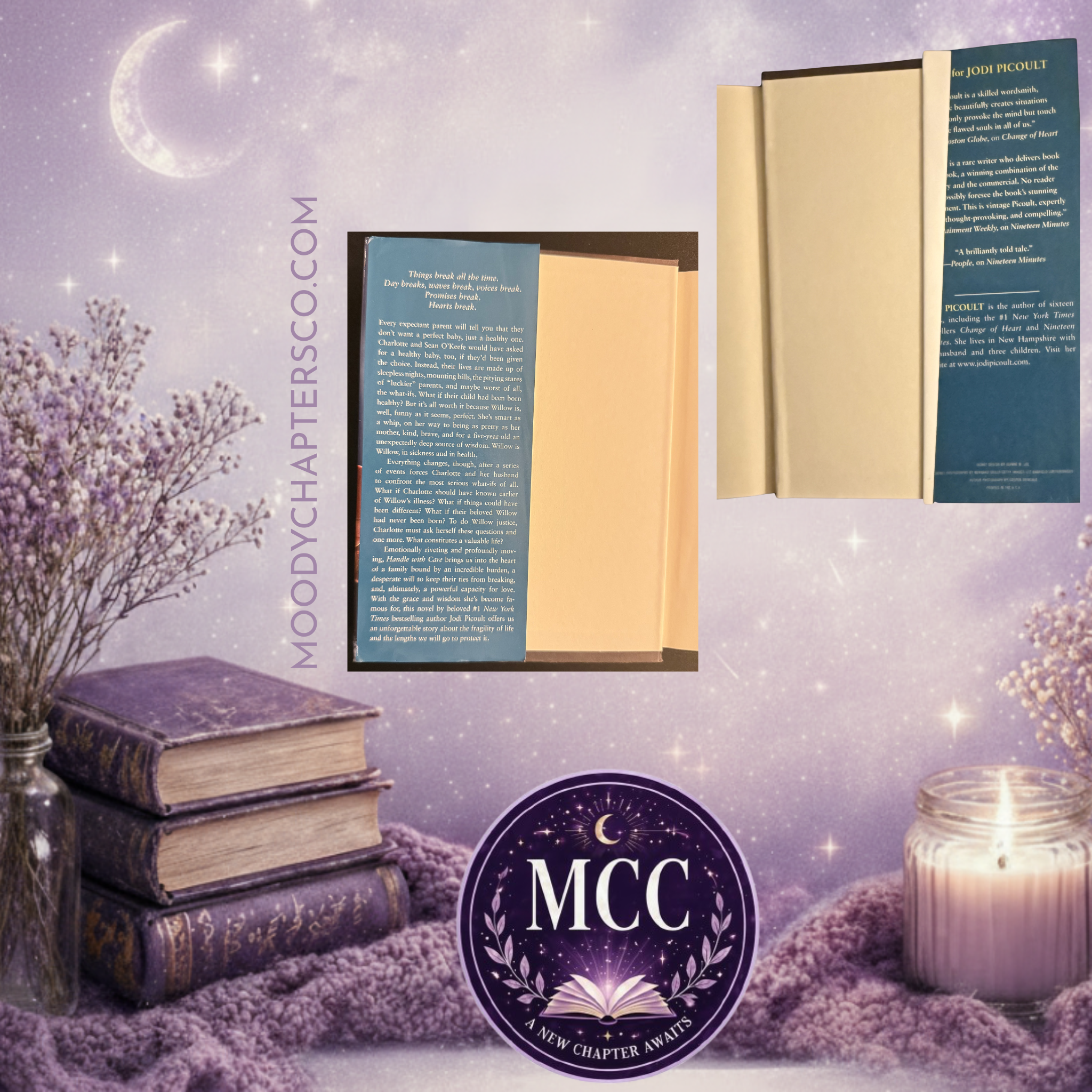Handle With Care interior and dust jacket condition details, Hardcover